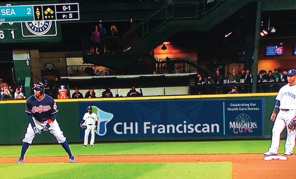 Seattle Mariners CHI Franciscan TV Signage